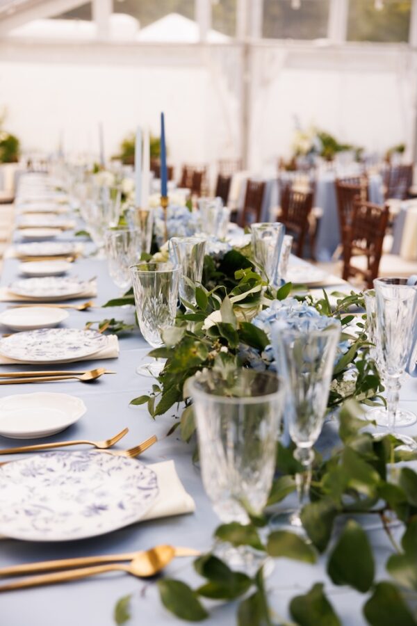 Wedding table settings to rent the Berkshires