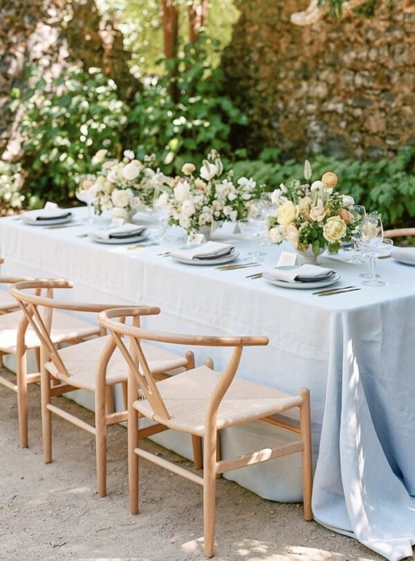 wishbone chair rental wedding